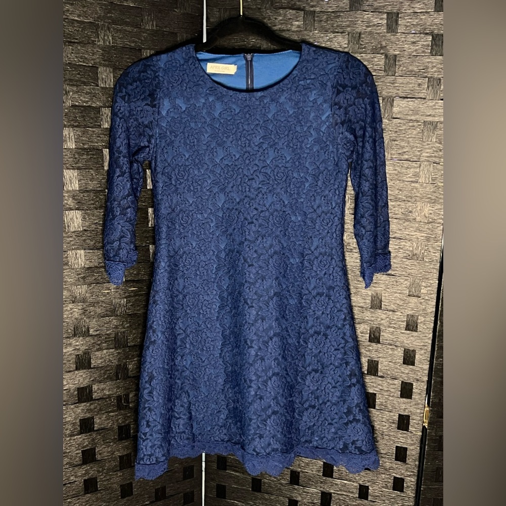 April Girl Blue Lace Dress